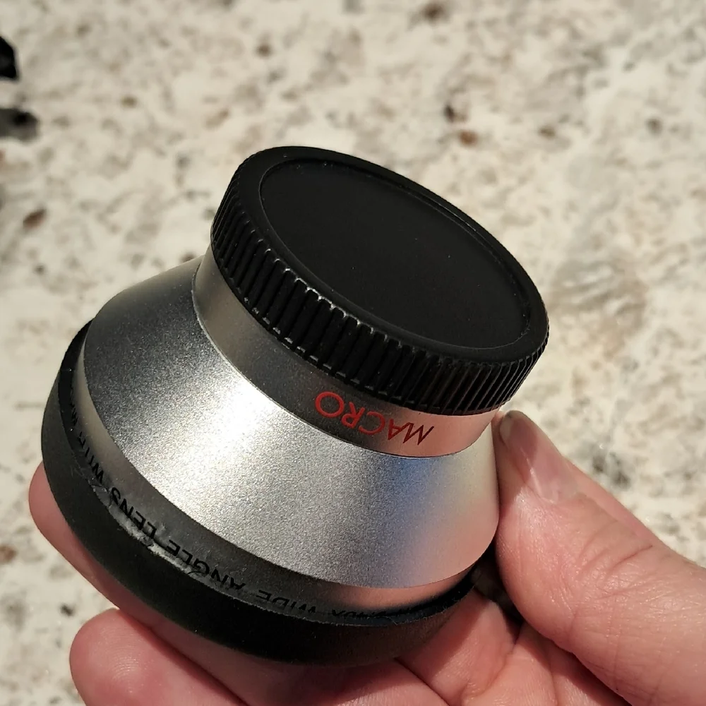 0.45X Wide Angle Lens with Macro - Black and Silver 37MM